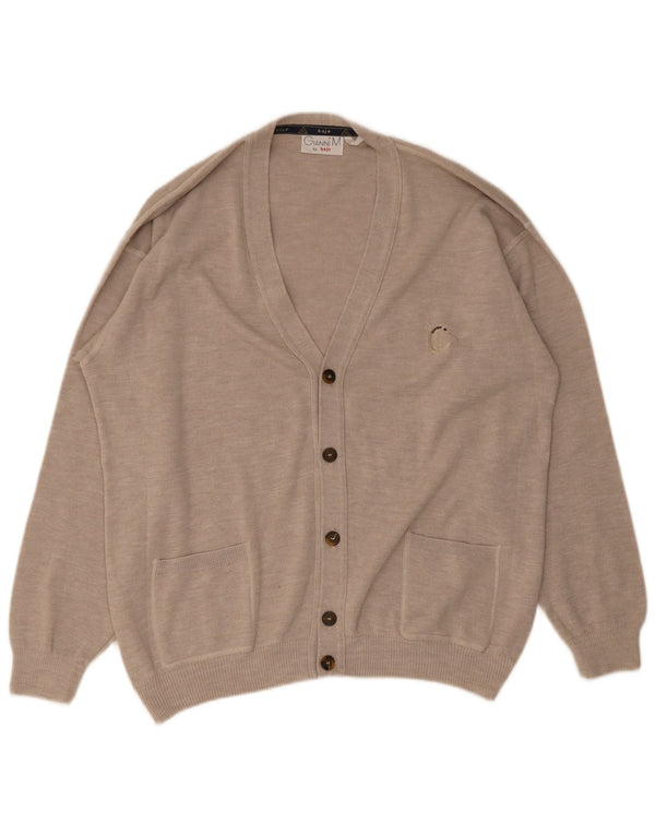 Hajo Cárdigan para hombre IT 50/52 Large Beige Acrílico