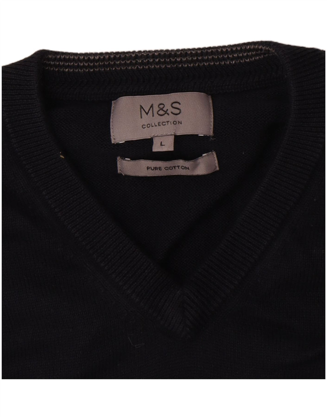 Marks & Spencer - Camiseta sin mangas para hombre, talla grande, algodón azul marino