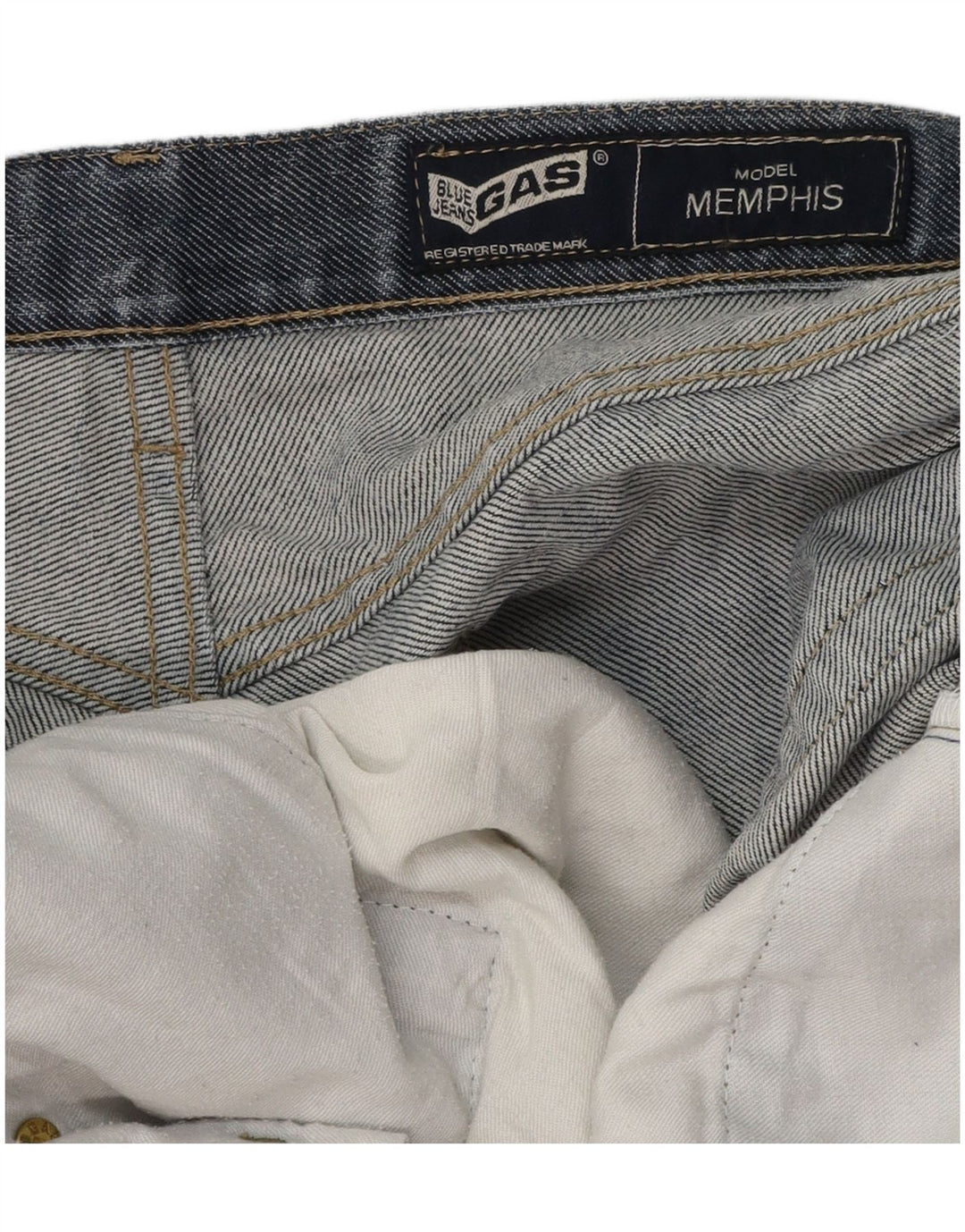 GAS Mens Memphis Straight Jeans W36 L30 Blue