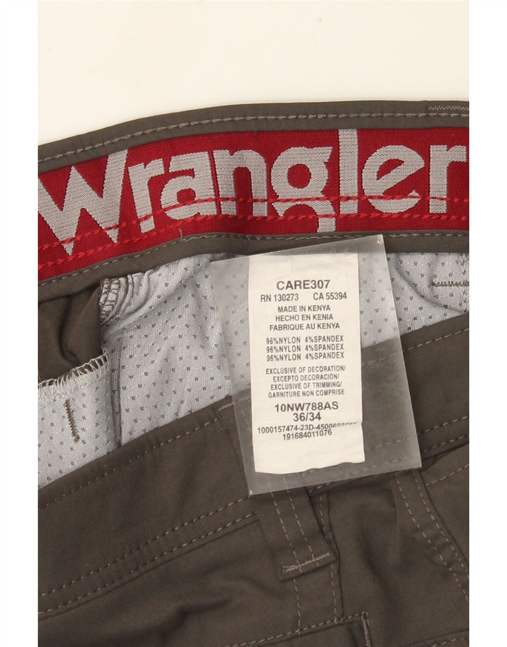 WRANGLER Pantalones cargo rectos para hombre W36 L34 Nylon gris