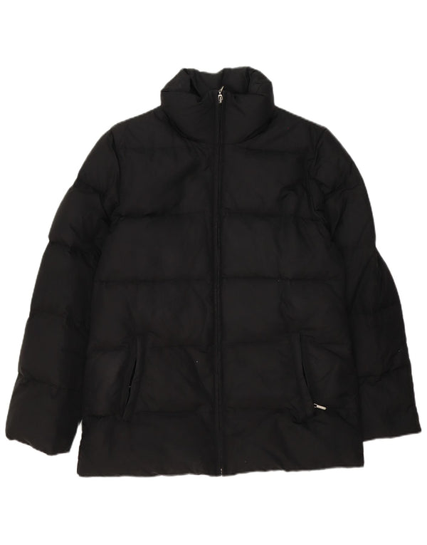 Zara Mujer Chaqueta Acolchada UK 44 Mediana Poliamida Negra