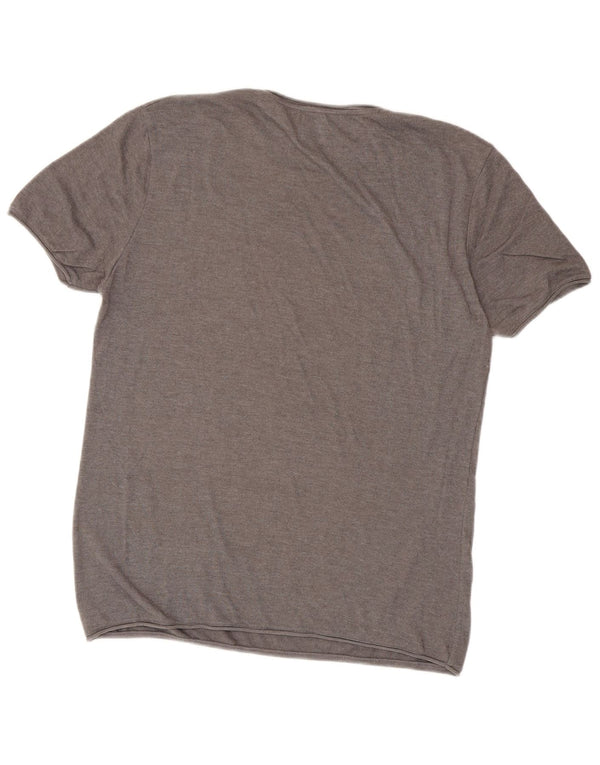 Zara Hombre Camiseta Top Grande Gris