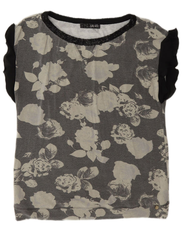 Blusa Mujer Liu Jo Top IT 44 Viscosa Floral Gris Medio