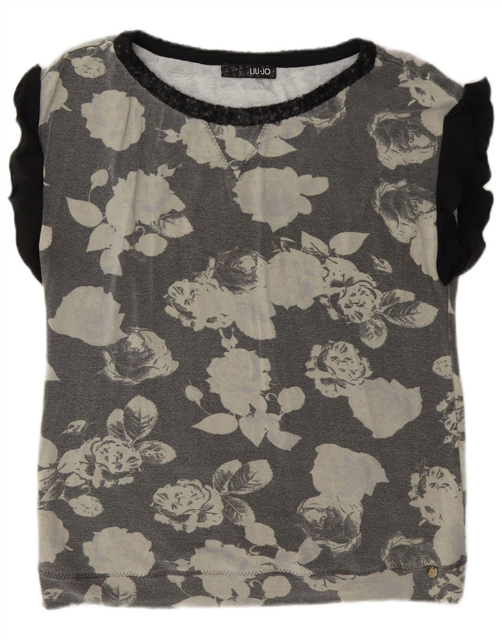 Blusa Mujer Liu Jo Top IT 44 Viscosa Floral Gris Medio