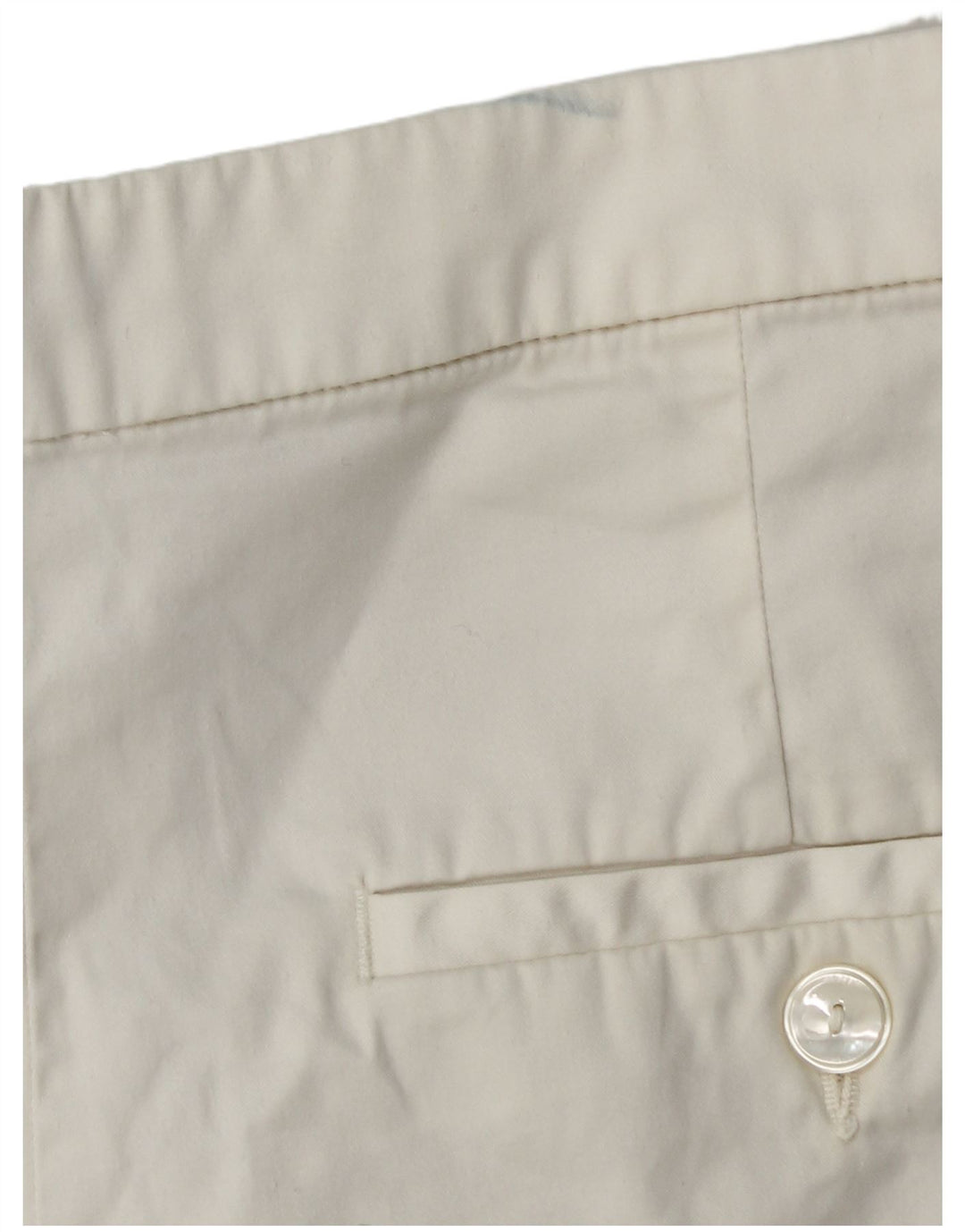 Massimo Dutti Pantalones Cortos Chinos Mujer EU 38 Small W28 Algodón Blanco
