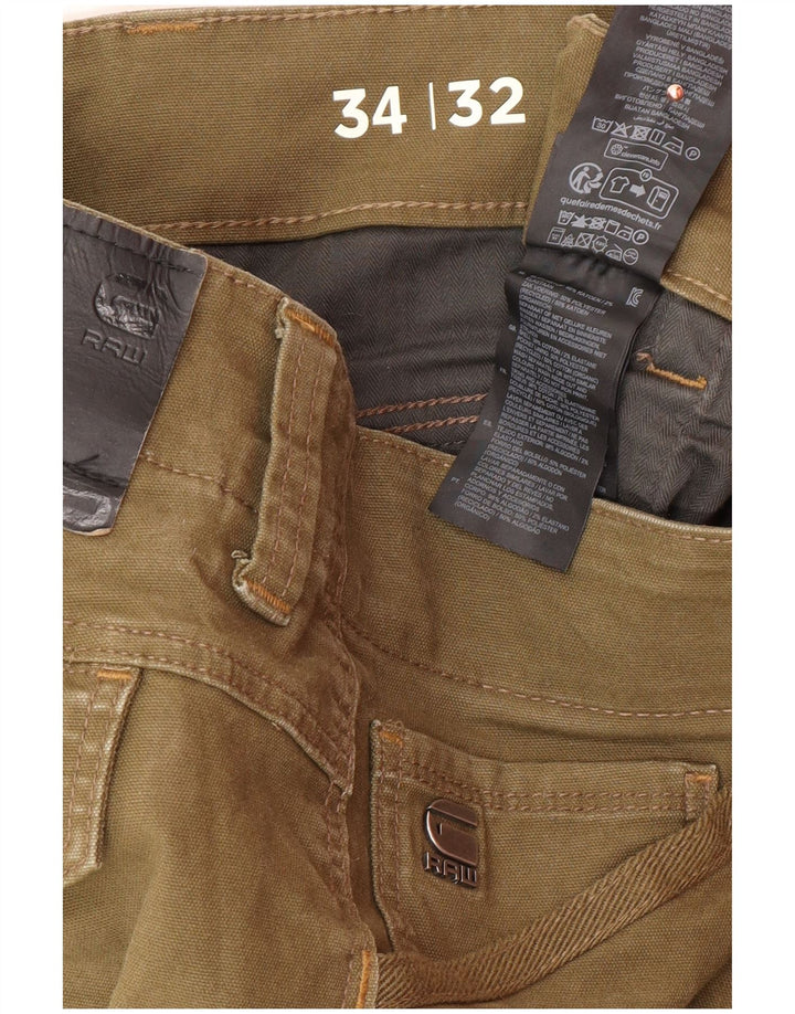 G-STAR Pantalones cargo ajustados para hombre W34 L32 Algodón caqui