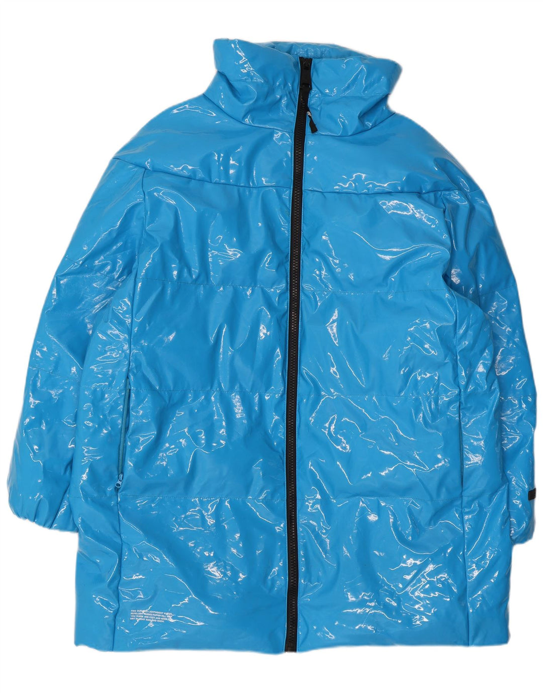 Juicy Couture Abrigo acolchado extragrande para mujer UK 44 Poliuretano azul medio