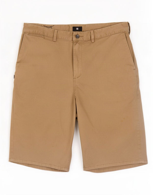 DC Mens Chino Shorts W36 Grande Algodón Beige