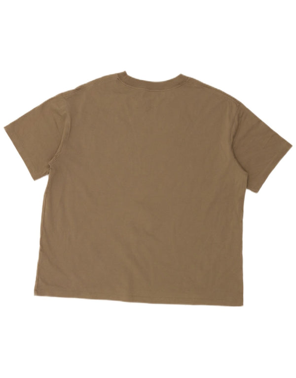 Jordan - Camiseta holgada para hombre, talla grande, algodón beige