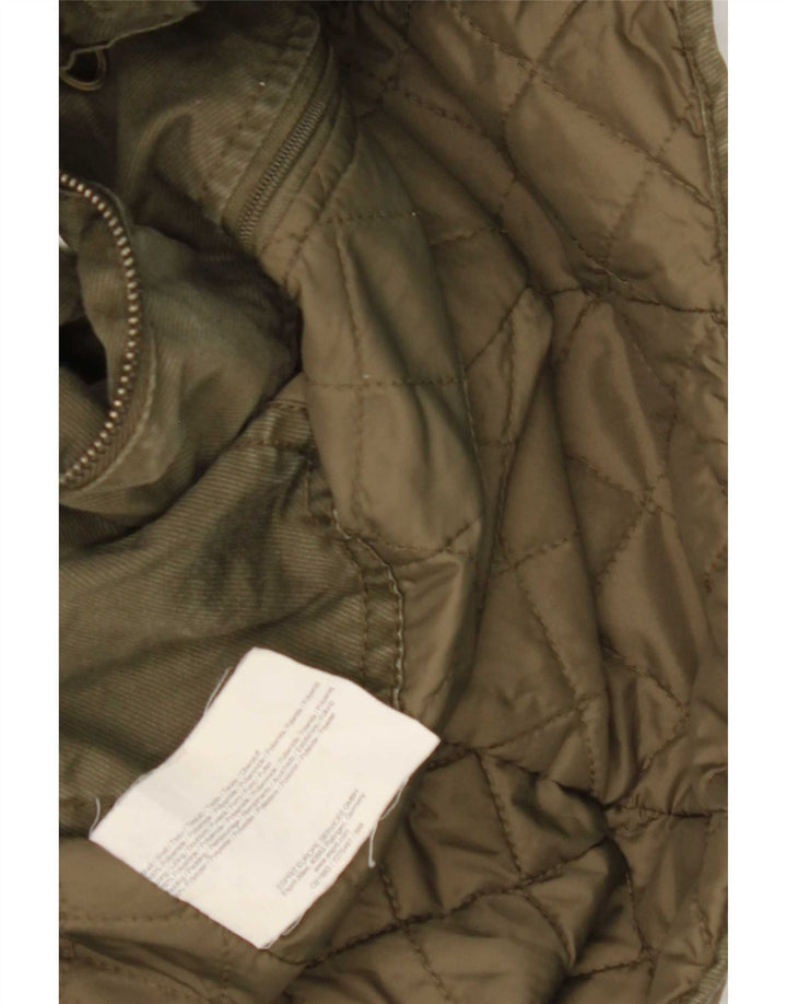 Esprit Parka con capucha para mujer UK 8 Small Algodón caqui