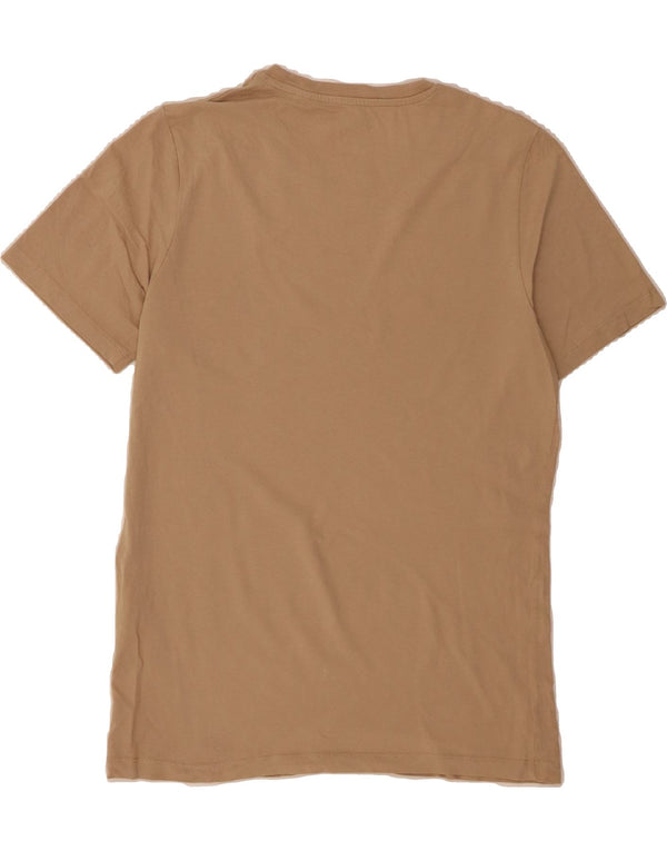 JACK & JONES Mens T-Shirt Top Medium Beige Cotton