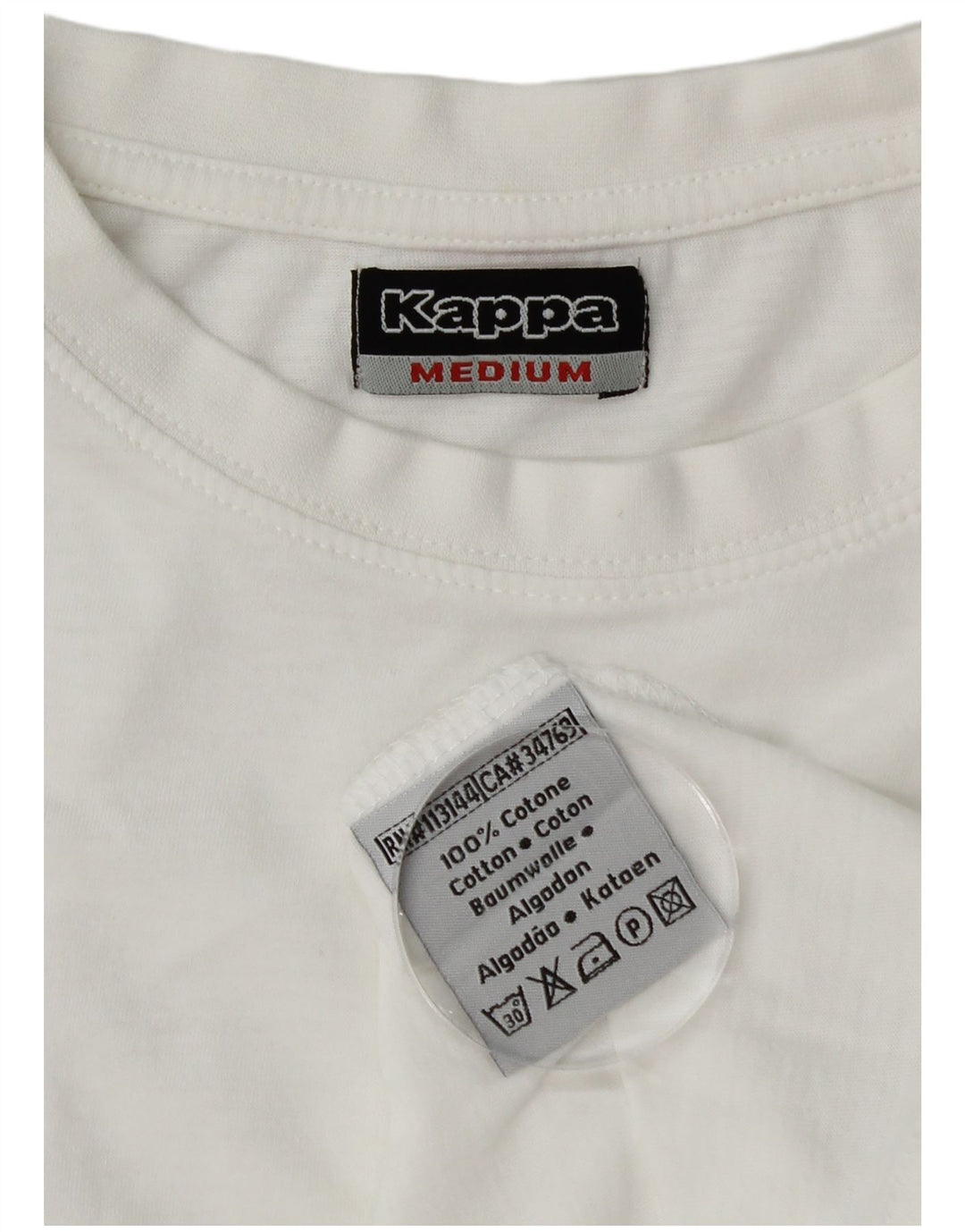 Camiseta Kappa Hombre Top Medium Blanco Algodón