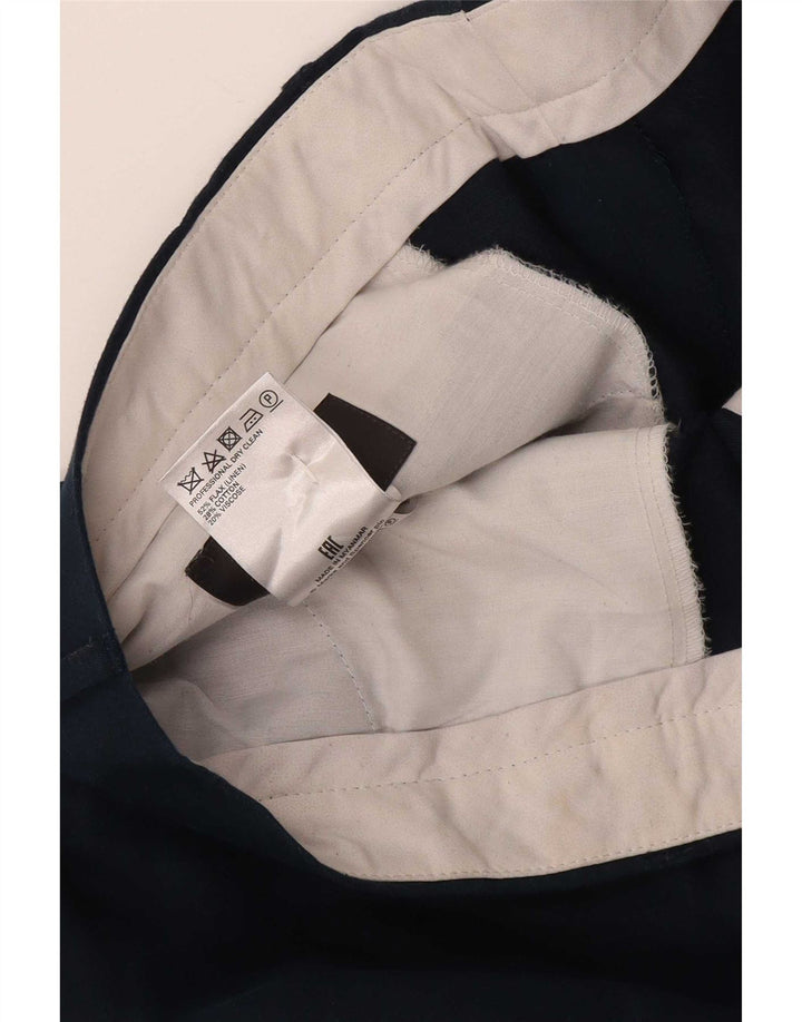 Marks & Spencer Pantalón chino regular para hombre W40 L31 Lino azul marino