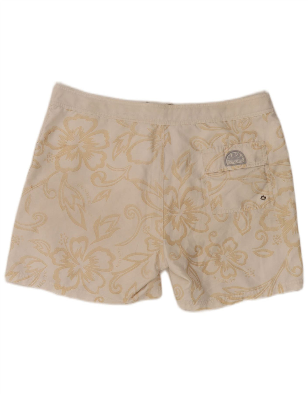 Sundek Bañador con estampado gráfico para hombre Poliéster floral blanco grande