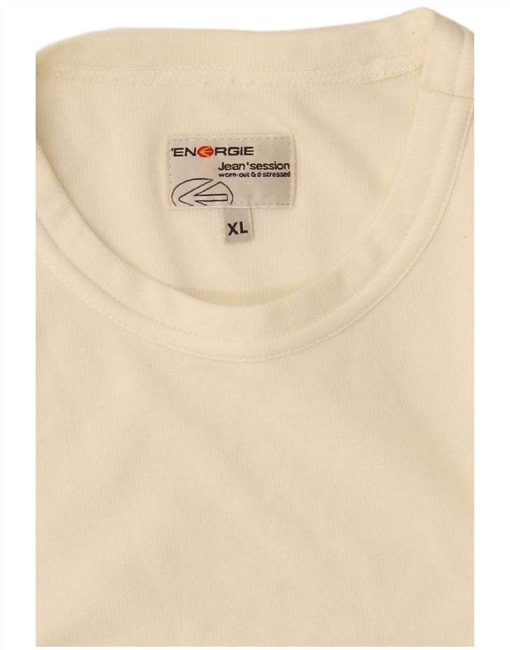 ENERGIE Camiseta para Mujer Top UK 40 XL Off White