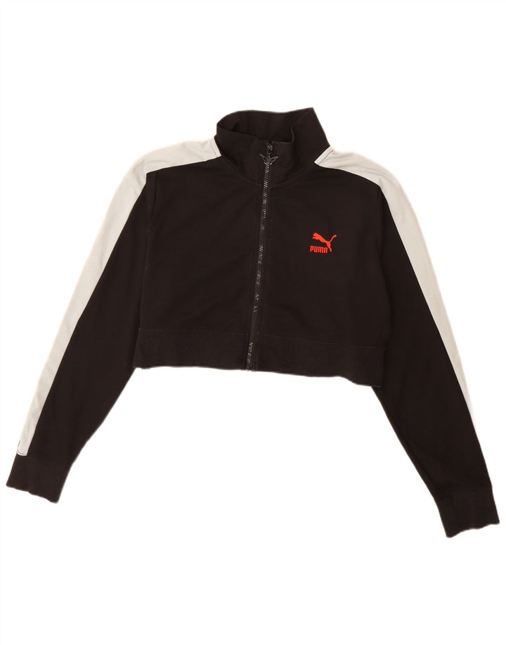 Puma Chaqueta corta de chándal para mujer UK 20 2XL Poliéster con bloques de color negro