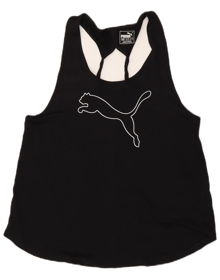 PUMA Camiseta sin mangas gráfica para mujer UK 40 Grande Poliéster negro