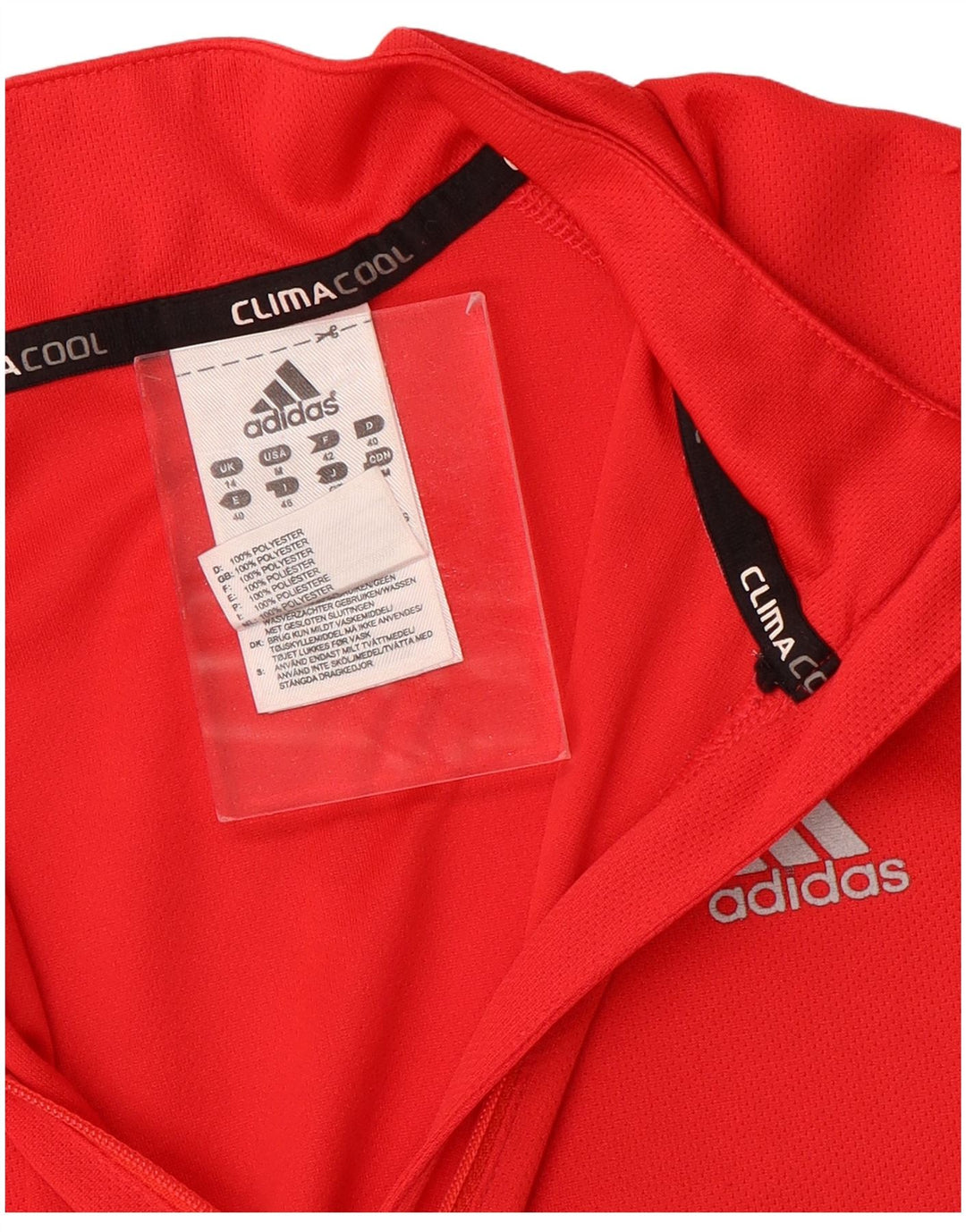 Adidas Climacool - Chándal con cremallera y cuello para mujer, talla M, color rojo
