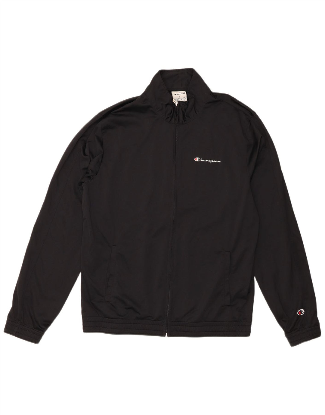 CHAMPION Chaqueta superior de chándal para hombre Poliéster negro grande