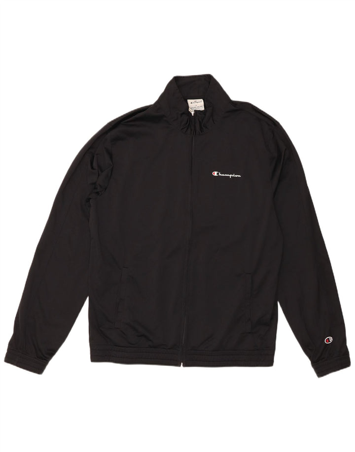 CHAMPION Chaqueta superior de chándal para hombre Poliéster negro grande