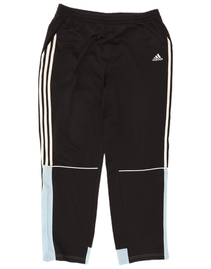 ADIDAS Pantalones de chándal para hombre UK 42/44 Large Negro Poliéster