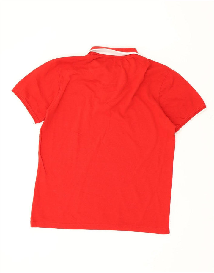 HARMONT & BLAINE Polo de corte regular para hombre de algodón rojo grande