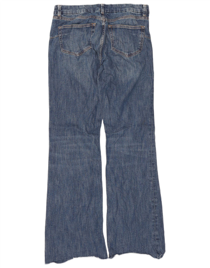 Zara Jeans Acampanados Para Mujer EU 38 Small W28 L33 Algodón Azul