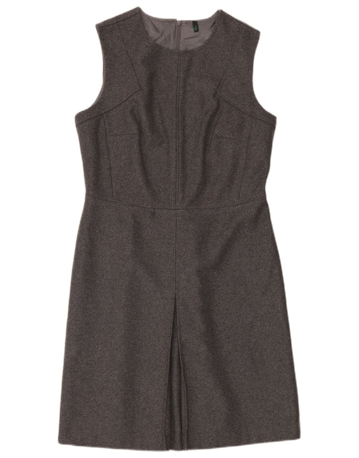 Benetton Vestido Acampanado Sin Mangas para Mujer ES 44 Lana Gris Medio