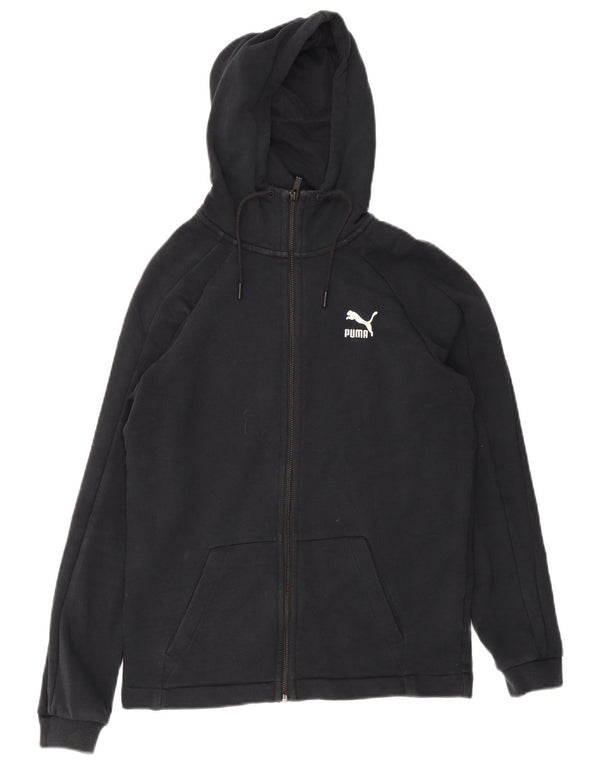 Puma Sudadera con capucha y cremallera para hombre XS Algodón negro