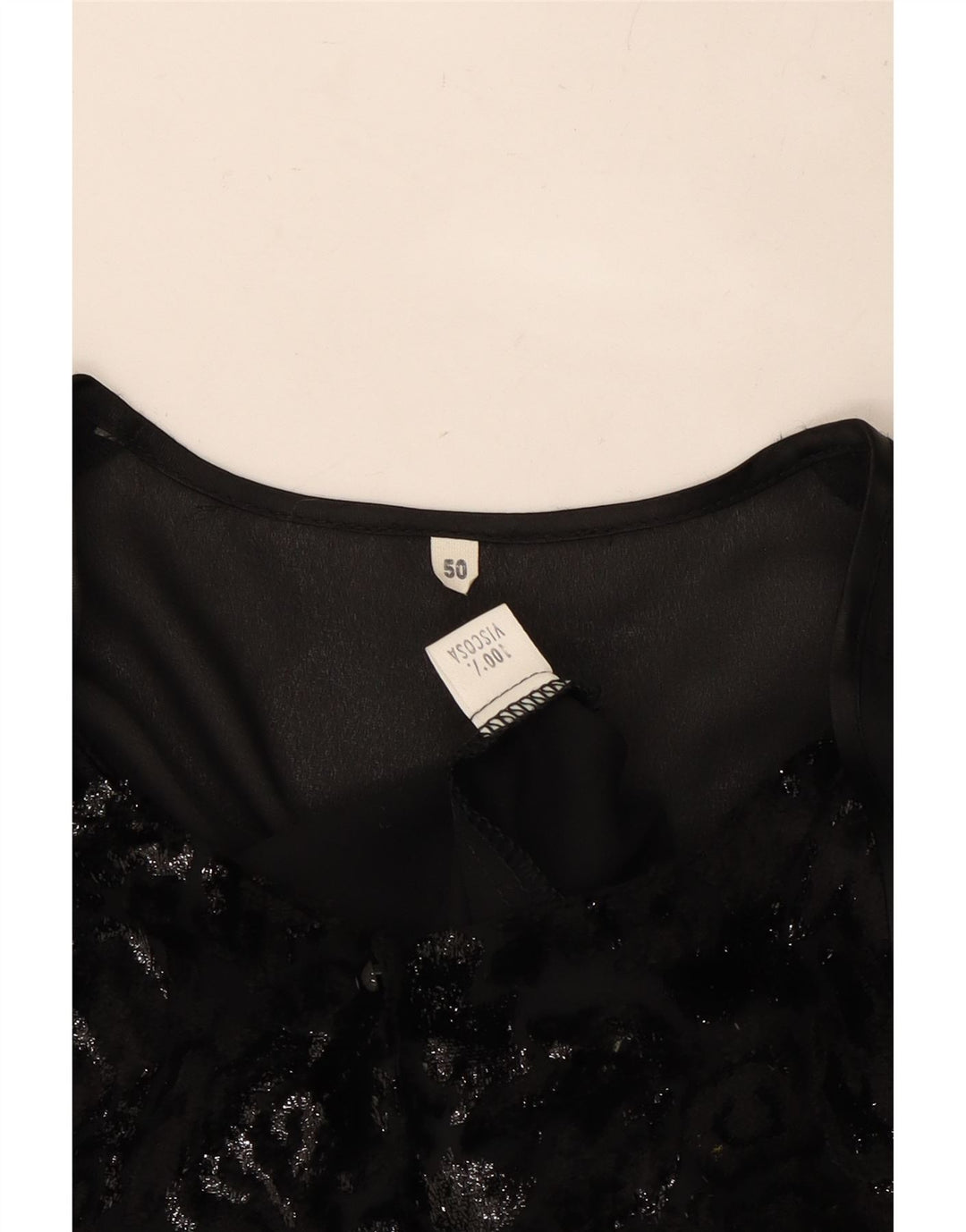 Blusa camisera de mujer VINTAGE IT 50 XL Viscosa negra
