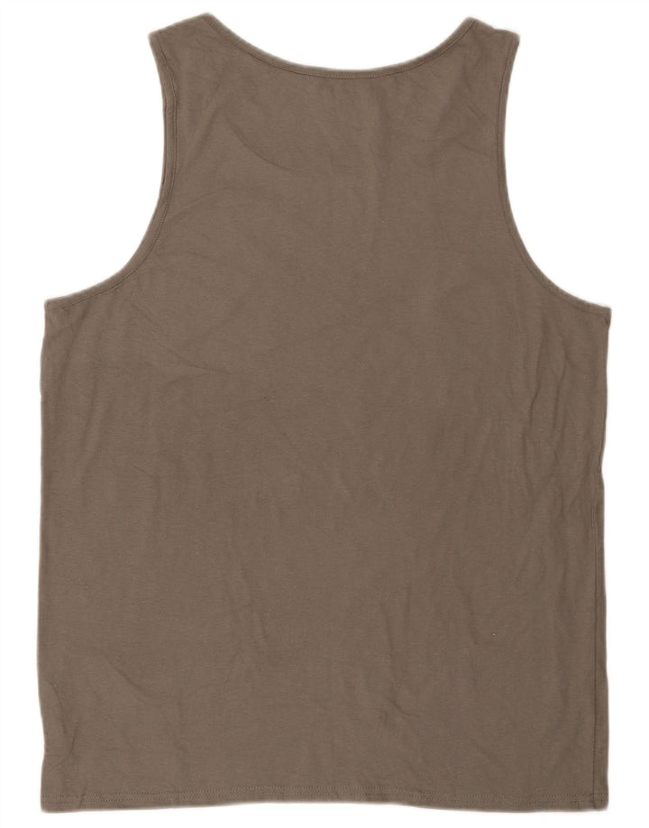 Oakley Hombre Gráfico Chaleco Top Grande Gris Algodón