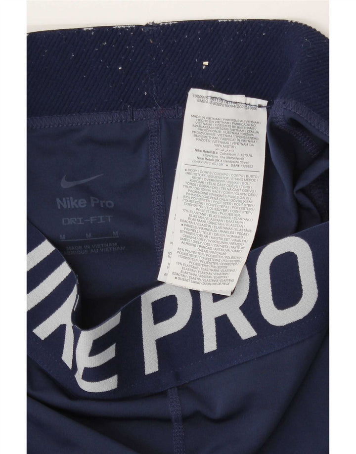 Nike - Leggings gráficos Dri Fit para mujer, talla 40, poliéster, color azul marino mediano