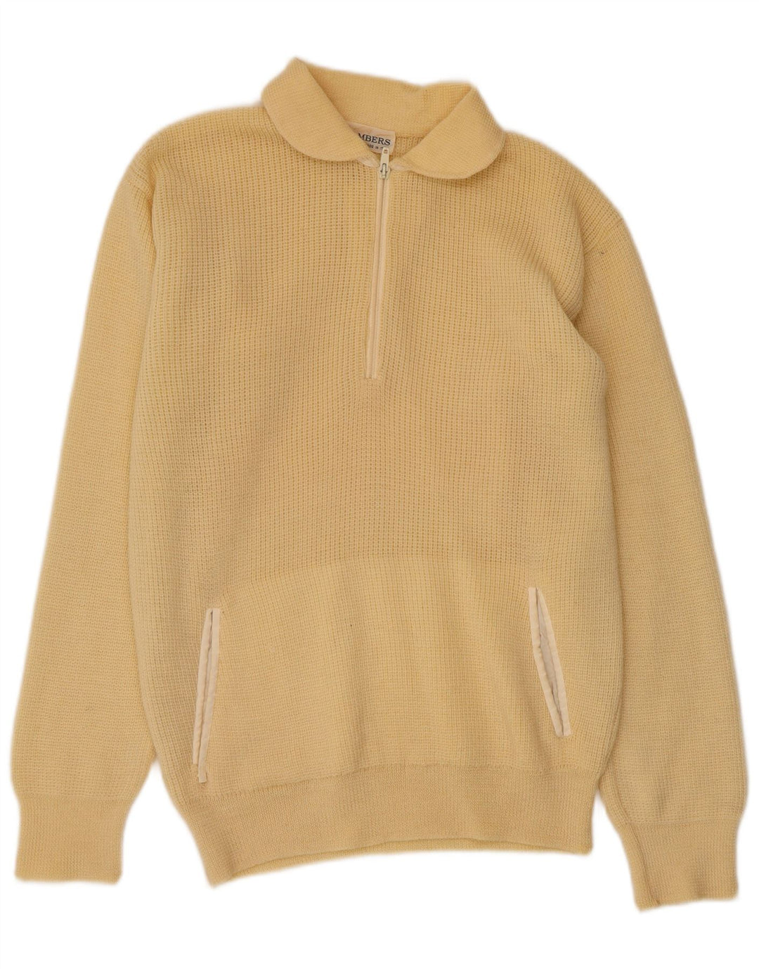 Lambers Jersey con cuello tipo polo para hombre, color beige medio