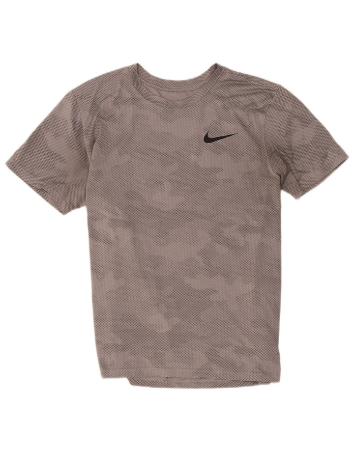 Camiseta Nike Dri Fit para hombre Top poliéster de camuflaje gris medio