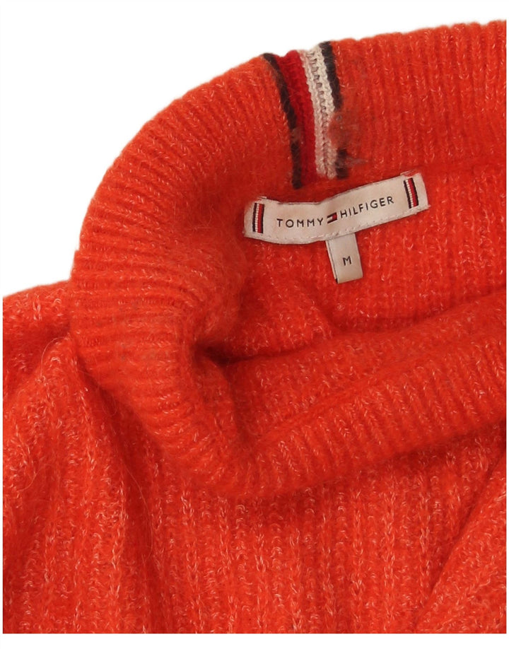 Tommy Hilfiger Suéter tipo jersey con cuello vuelto para mujer UK 40 Mediano Naranja