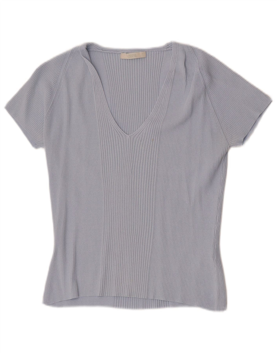 Marks & Spencer Camiseta corta para mujer UK 44 Viscosa azul medio