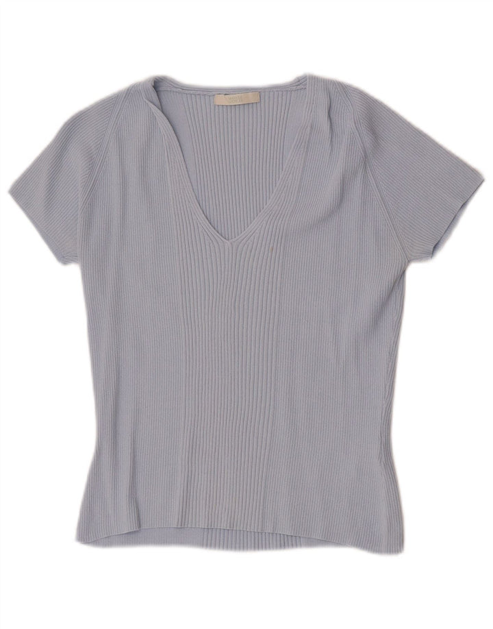 Marks & Spencer Camiseta corta para mujer UK 44 Viscosa azul medio