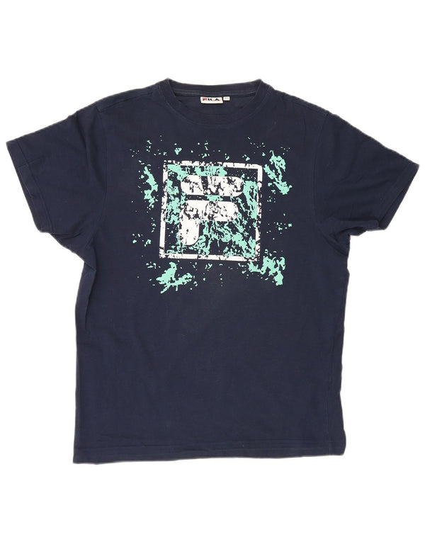 Fila Camiseta gráfica para hombre Top XS Azul marino