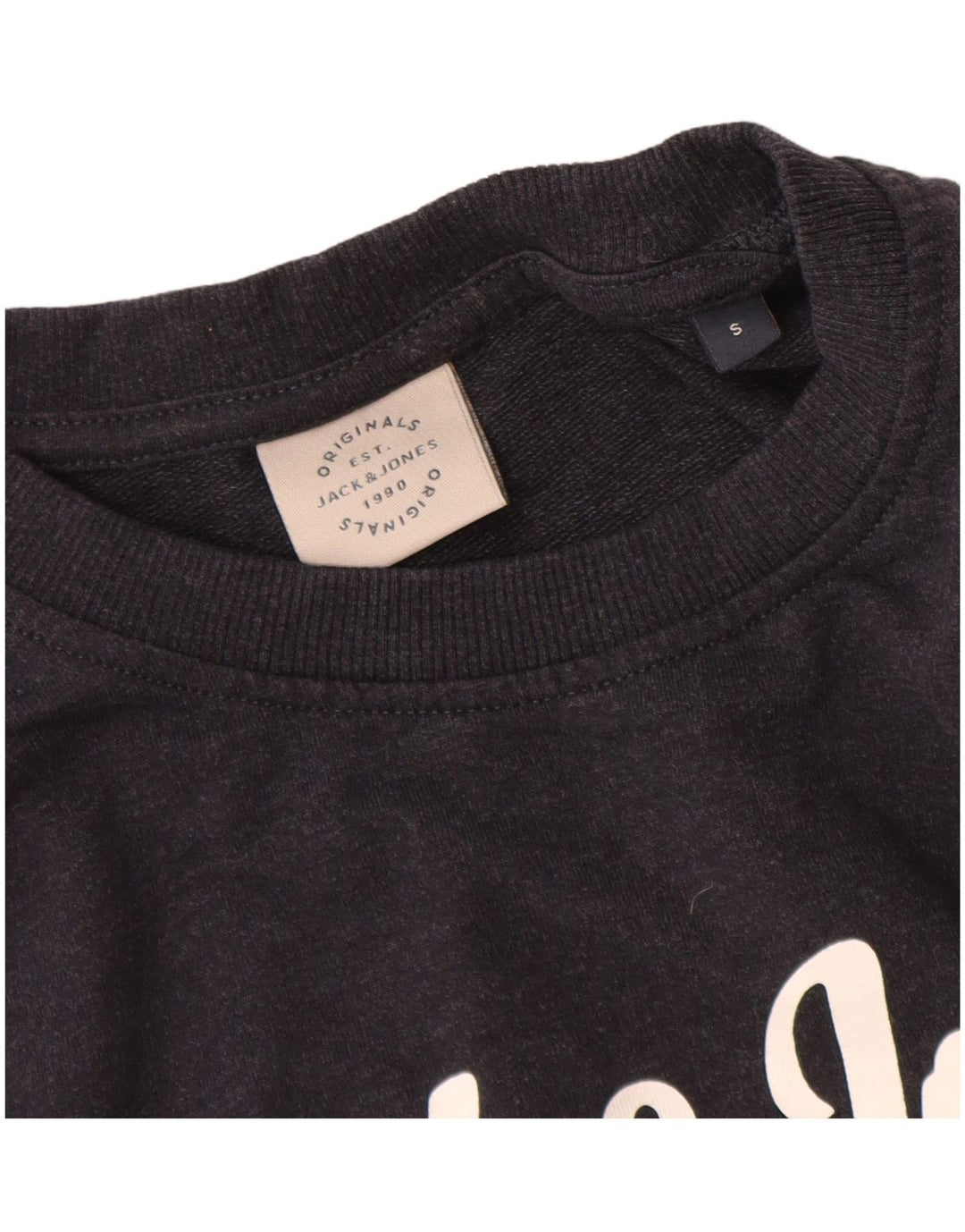 Jack & Jones Hombre Graphic Sudadera Jumper Small Azul Marino Algodón