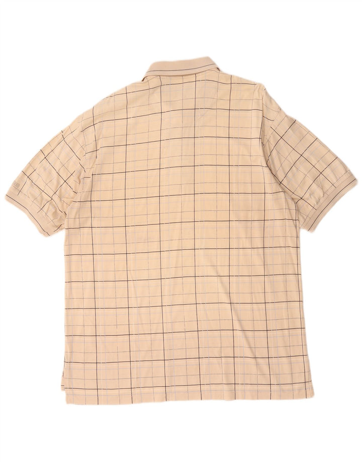 Polo Izod Hombre Algodón Cuadros Beige Grande