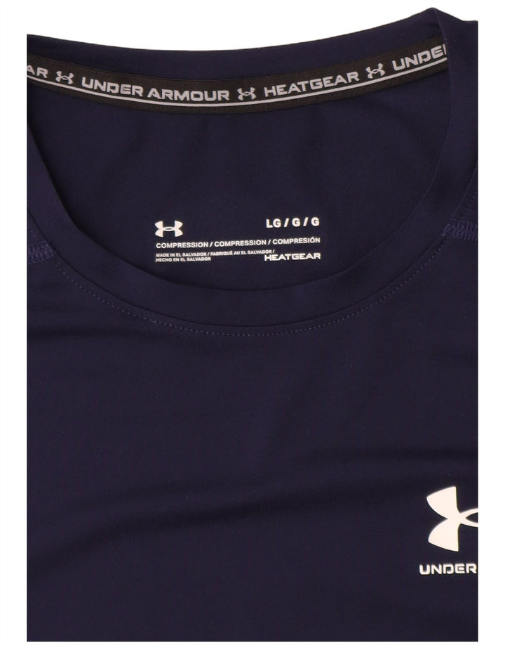 UNDER ARMOUR Camiseta Heat Gear para hombre Top grande azul marino sintético