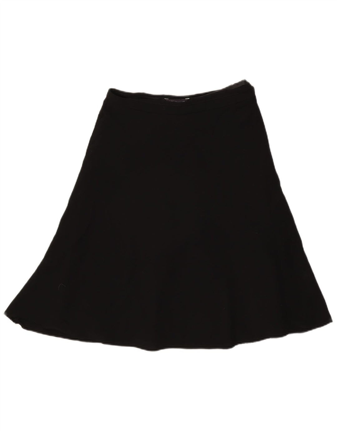 Marks & Spencer Falda acampanada para mujer UK 10 Small W27 Poliéster negro