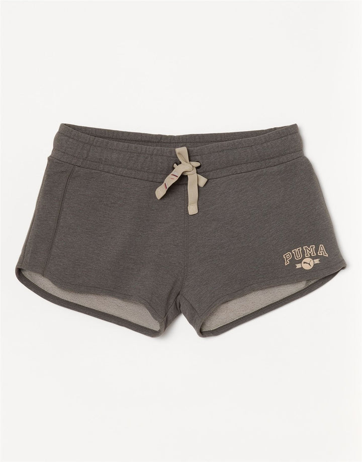 Puma - Pantalones cortos deportivos para mujer, talla 40, talla grande, W32, color gris