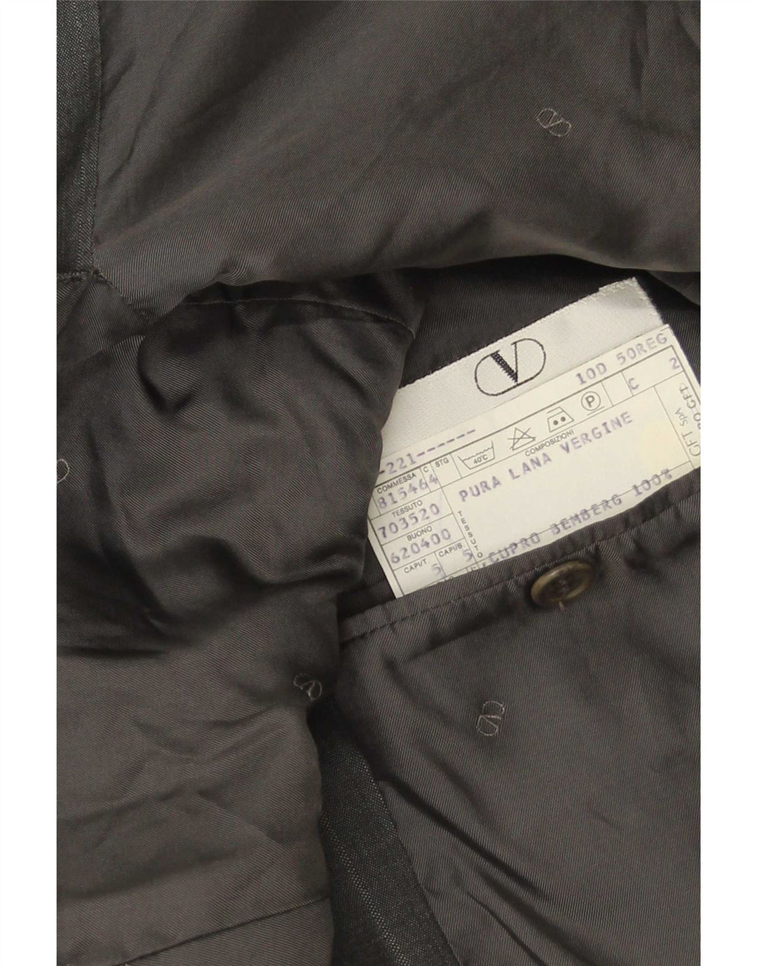 Valentino Chaqueta Blazer De 3 Botones Para Hombre IT 50 Grande De Lana Virgen Gris