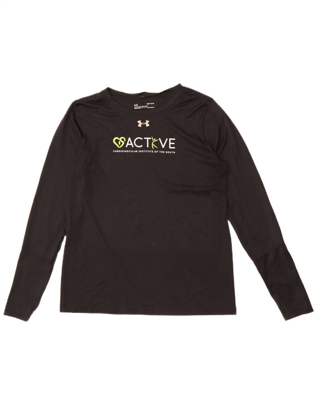 Under Armour Camiseta gráfica de manga larga para hombre Poliéster negro mediano