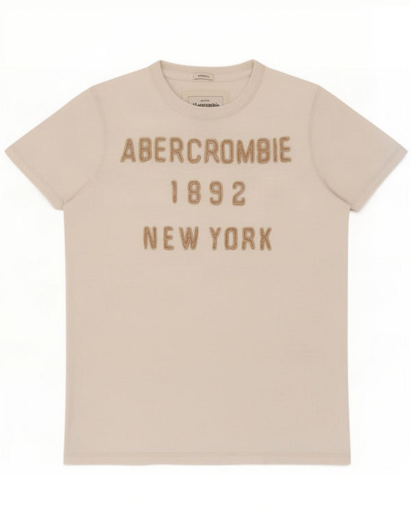 Camiseta con gráfico muscular para hombre de Abercrombie & Fitch Top de algodón blanco mediano