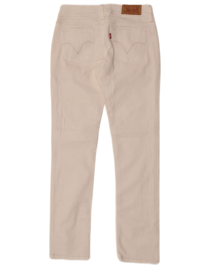 Levi's Mujer 571 Slim Jeans W28 L30 Algodón Blanco