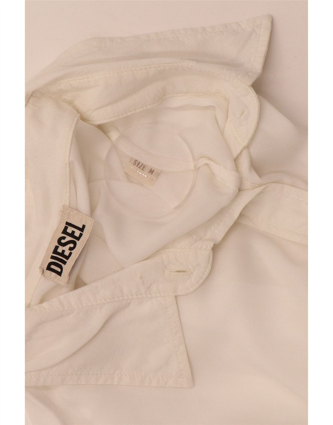 DIESEL Blusa holgada para mujer UK 44 Rayón blanco mediano