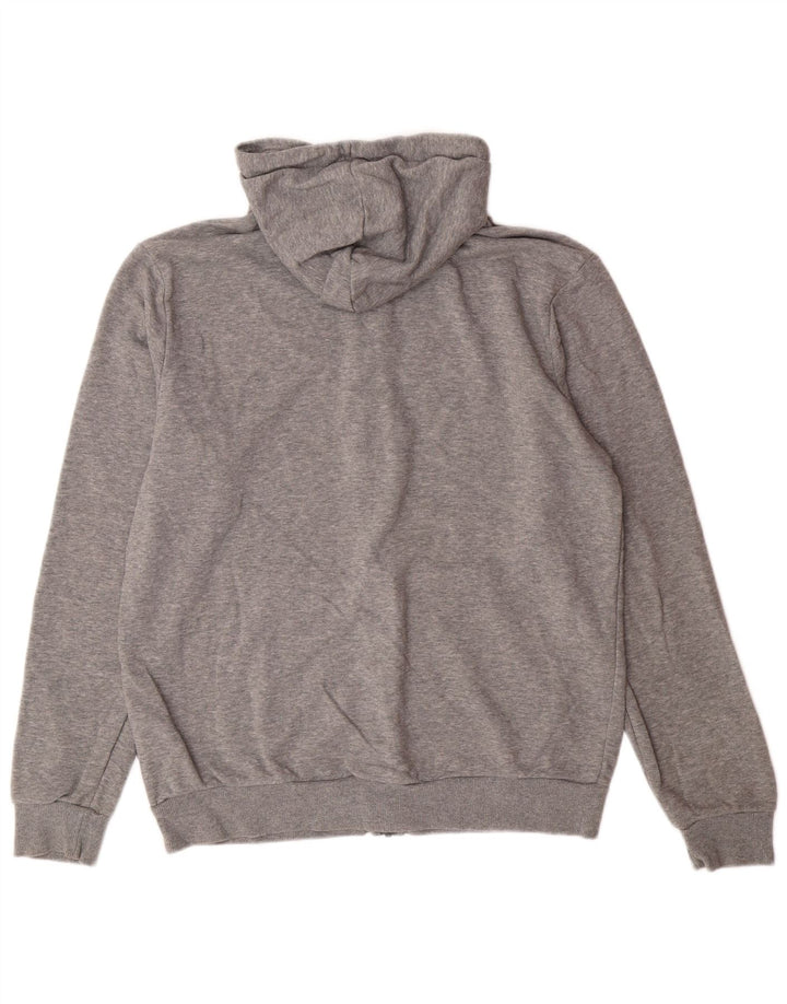 PUMA Sudadera con capucha y cremallera para hombre Algodón gris medio