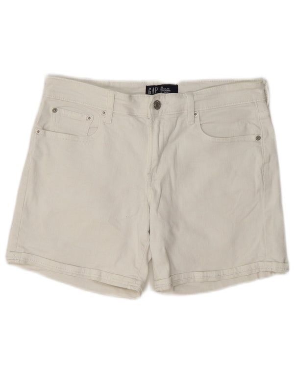 Gap Pantalones Cortos De Mezclilla Regulares Estándar para Mujer W28 Algodón Blanco Medio